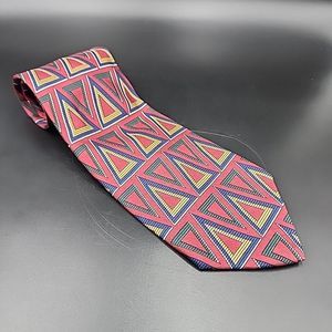 VTG Jacobs Roberts for Mr. Wicks Men's Tie 100% Silk Geometric Pattern 56 x 3.75